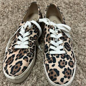 Size 10 Jessica Simpson leopard platform tennis shoes